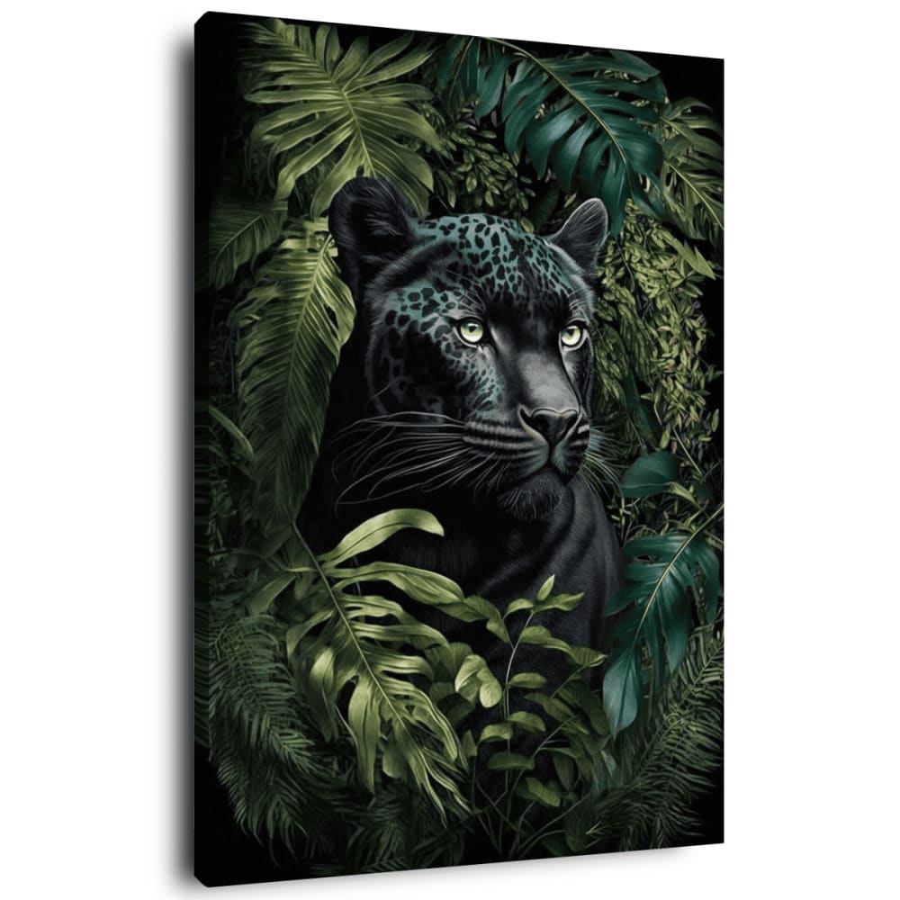 Tableau sur toile panthère noire 45x65