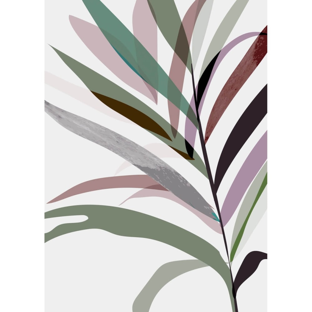 Tableau sur toile feuille colorée 45x65