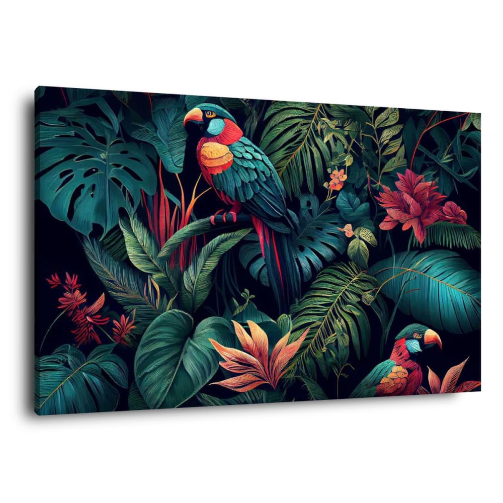 Tableau sur toile perroquets 45x65