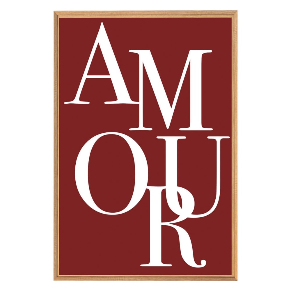 Tableau mural encadré amour 65x97