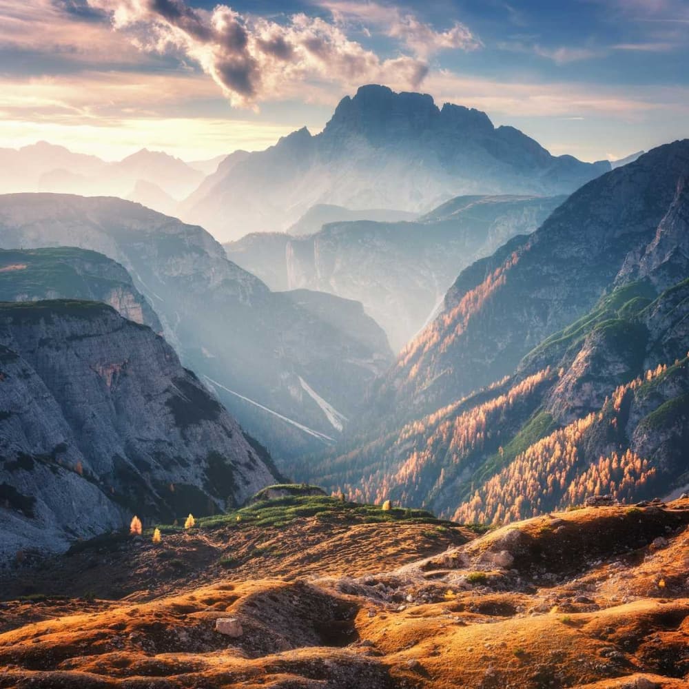 Tableau sur toile canyon montagne 65x65