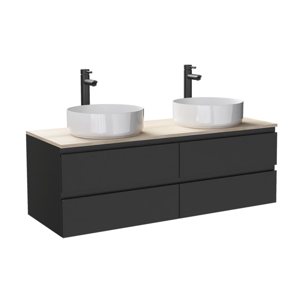 Ensemble meuble  double vasque suspendu 120cm