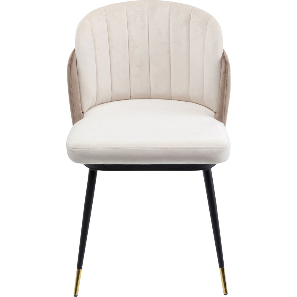 chaise en velours beige,