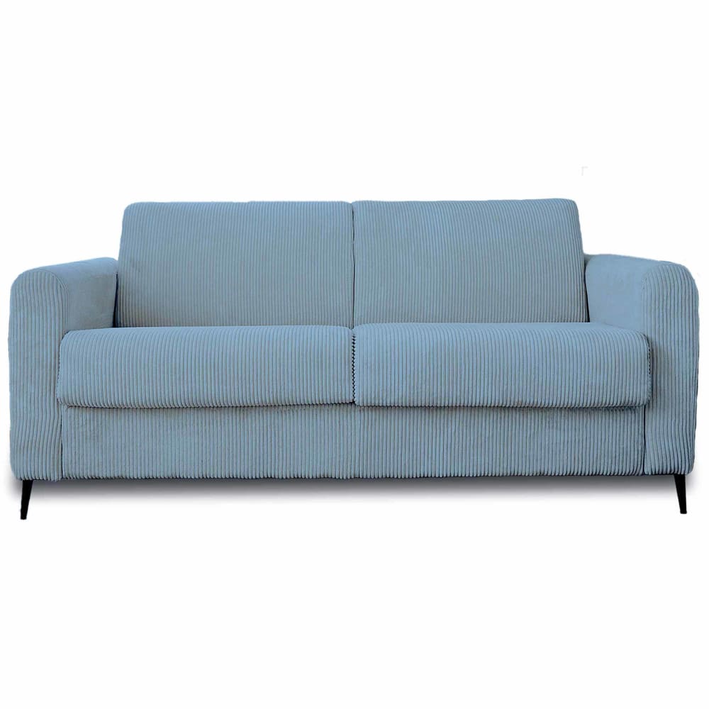 Canapé droit convertible - bleu