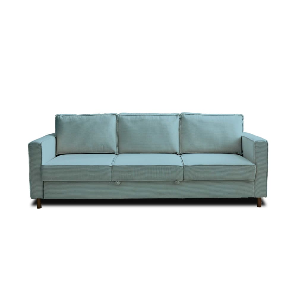 Canapé droit convertible - bleu