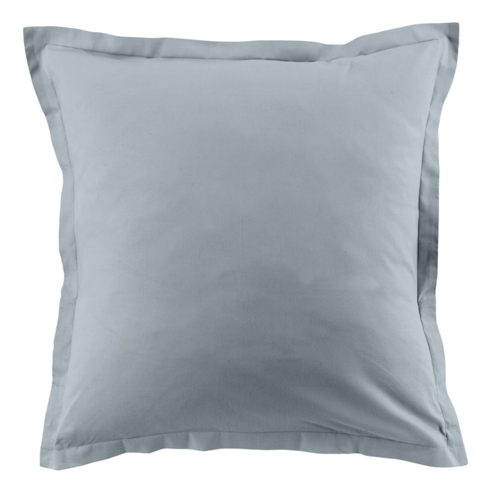 Taie d'oreiller coton bleu polaire 63x63 cm