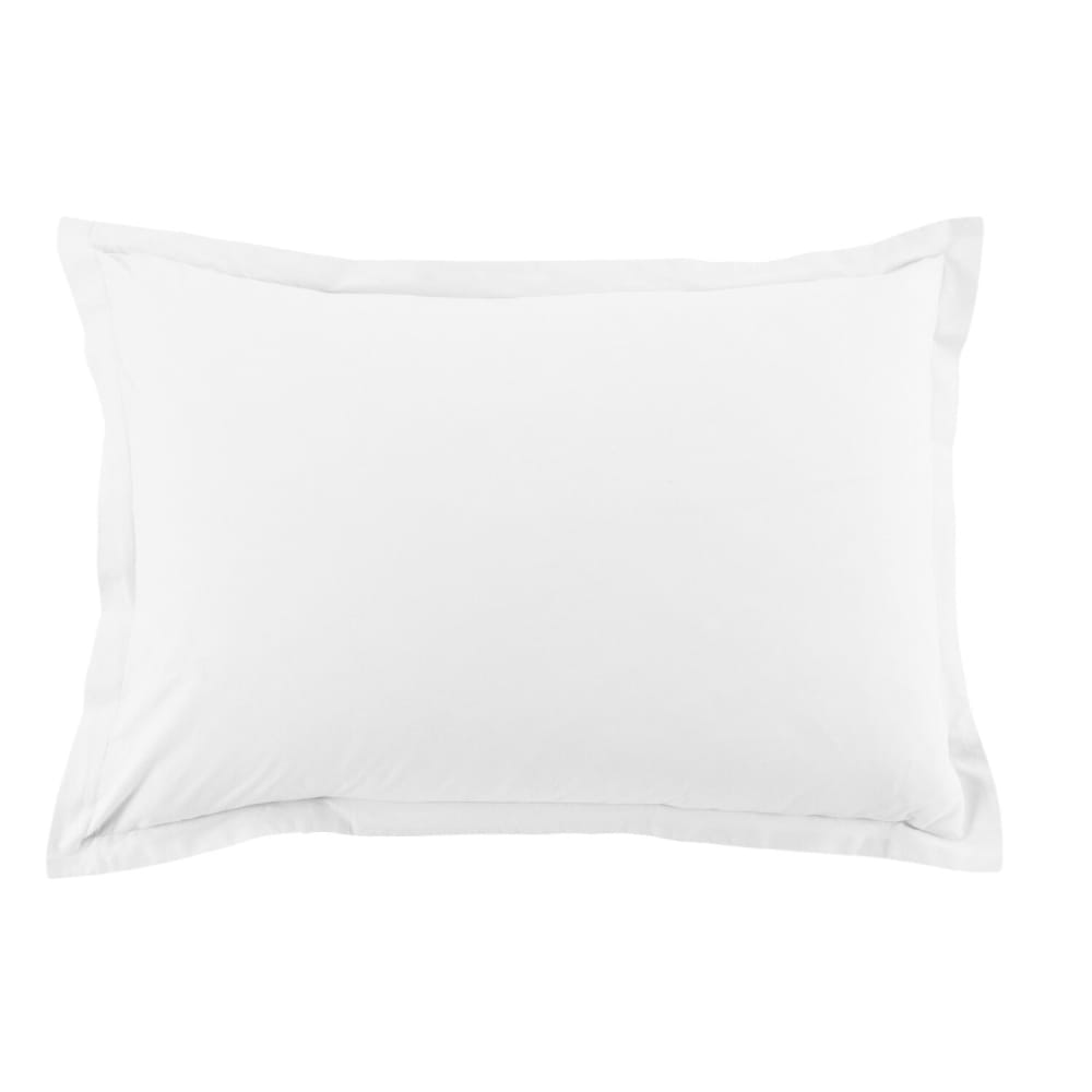 Taie d'oreiller coton blanc 50x70 cm
