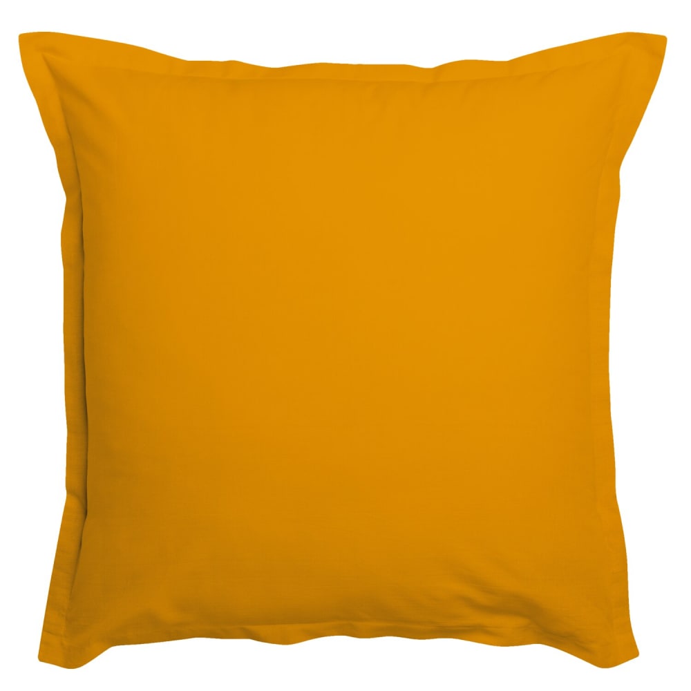 Taie d'oreiller coton safran 63x63 cm