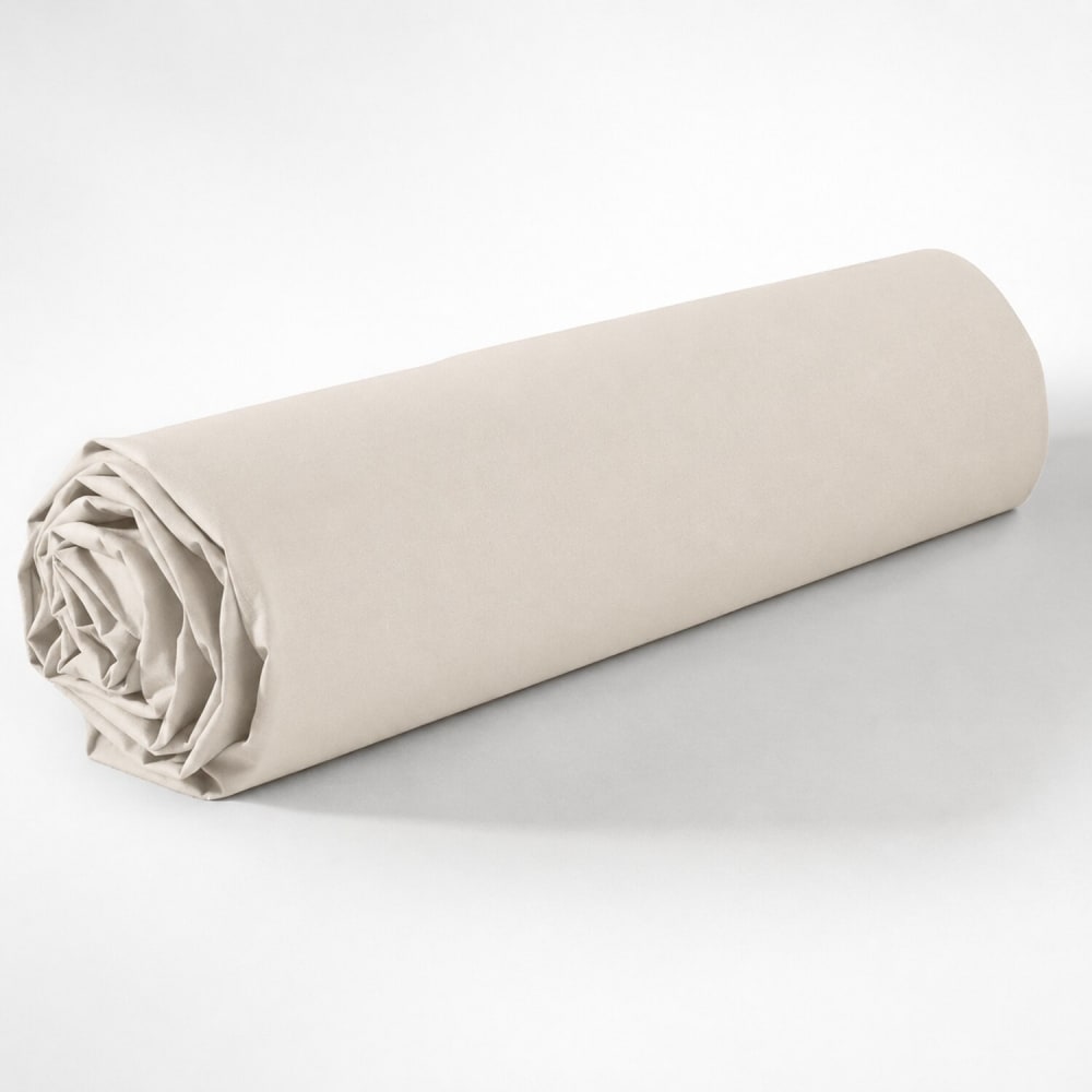 Drap housse coton grège 160x200 cm — vue 3