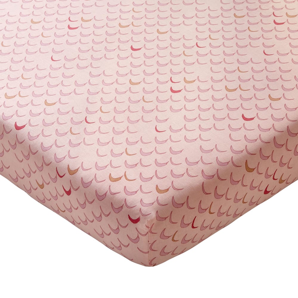 Drap-housse en coton rose 160x200x28cm — vue 4