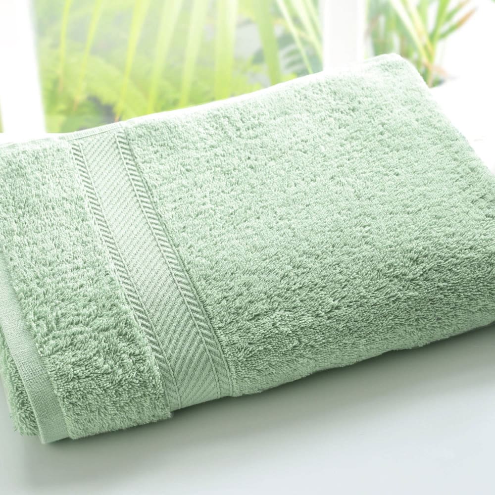 Drap de bain en coton vert jade 70x140cm