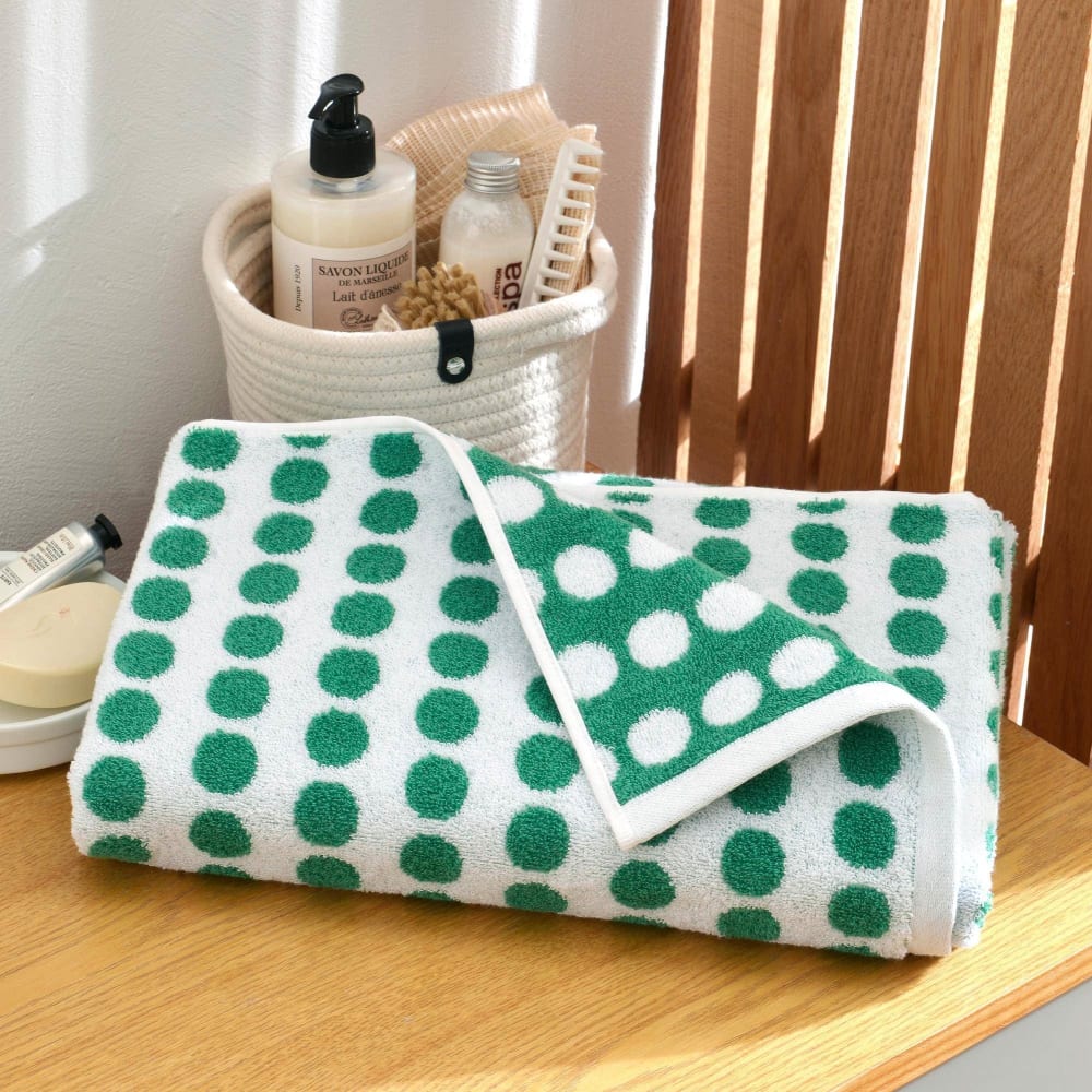 Drap de bain en coton 450 g/m² vert 70x140cm
