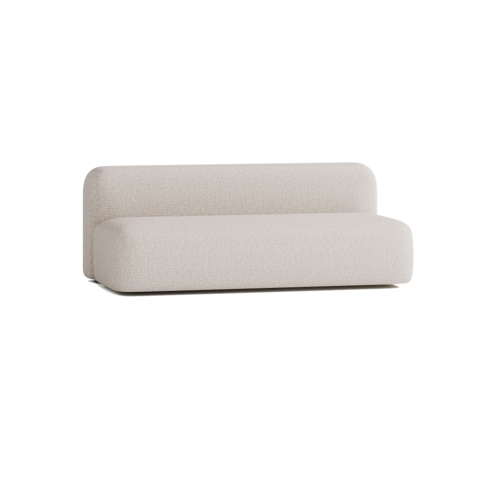 Lineares 3-Sitzer-Sofa aus Stoff, beige - Maisons Du Monde