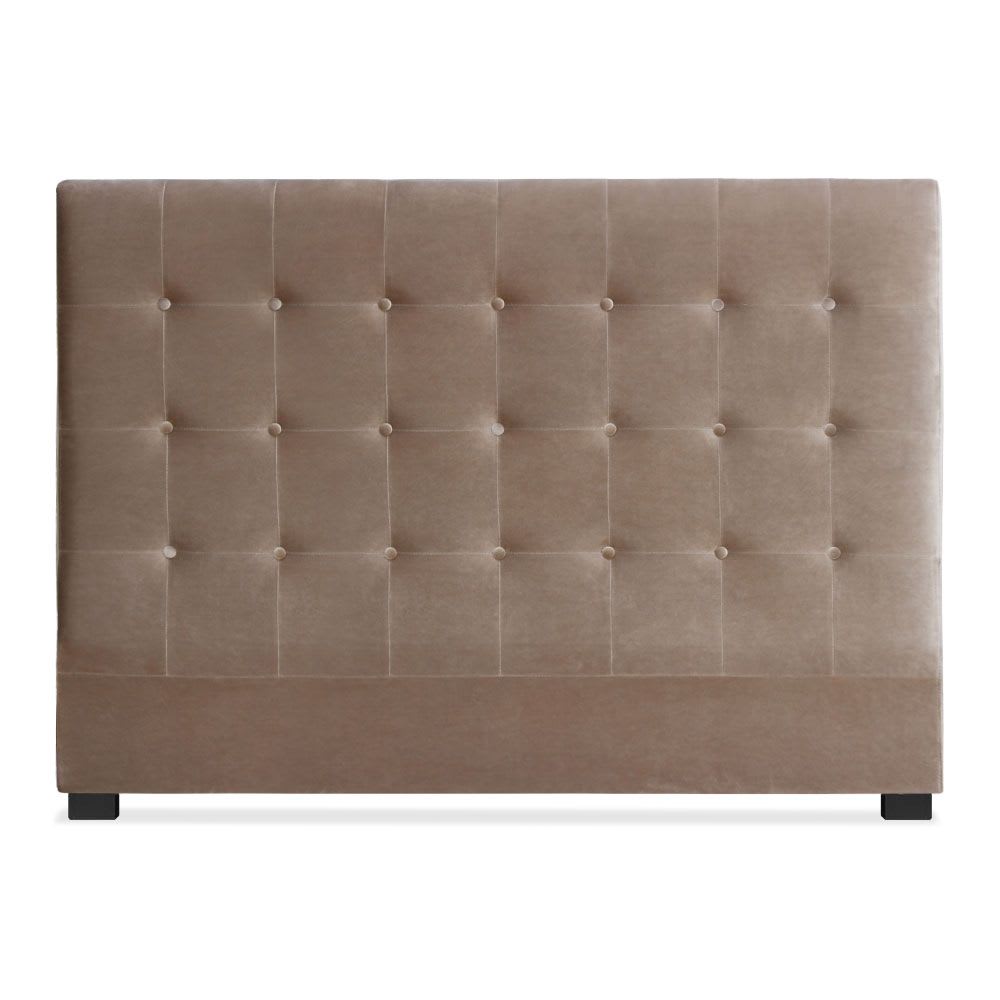 Tête de lit 160cm velours taupe