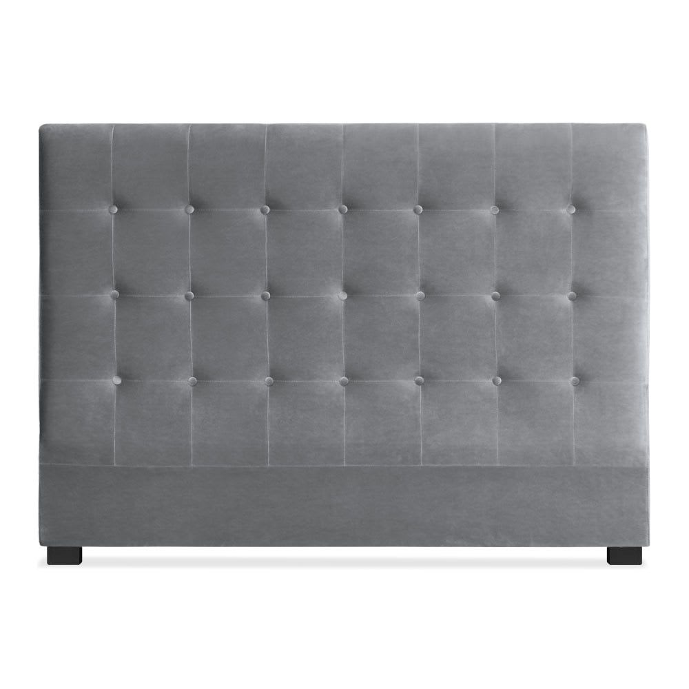 Tête de lit 160cm velours argent