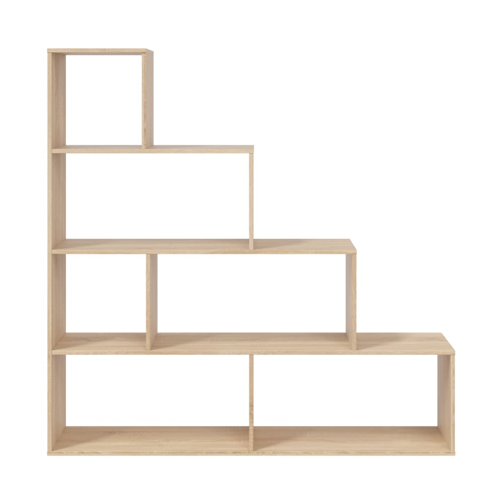 Usinestreet Treppenregal mit 6 Fächer - H145 cm - Eichenoptik style modern Braun Spanplatte