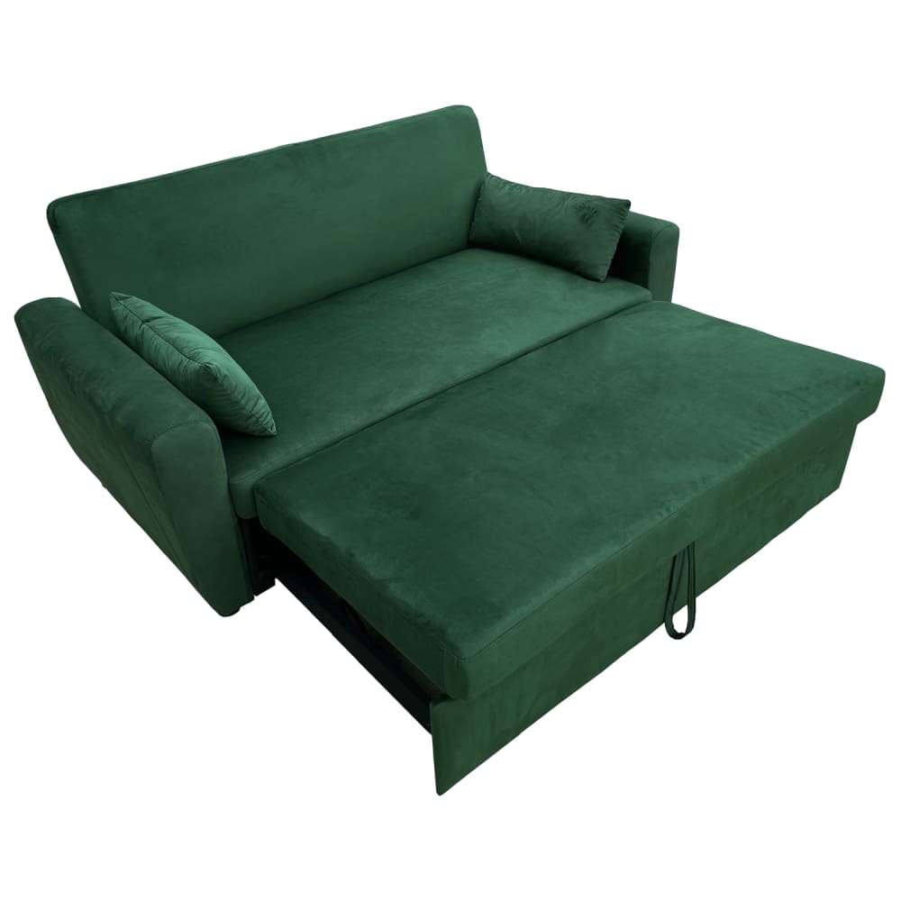 Canapé convertible 2 - velours vert