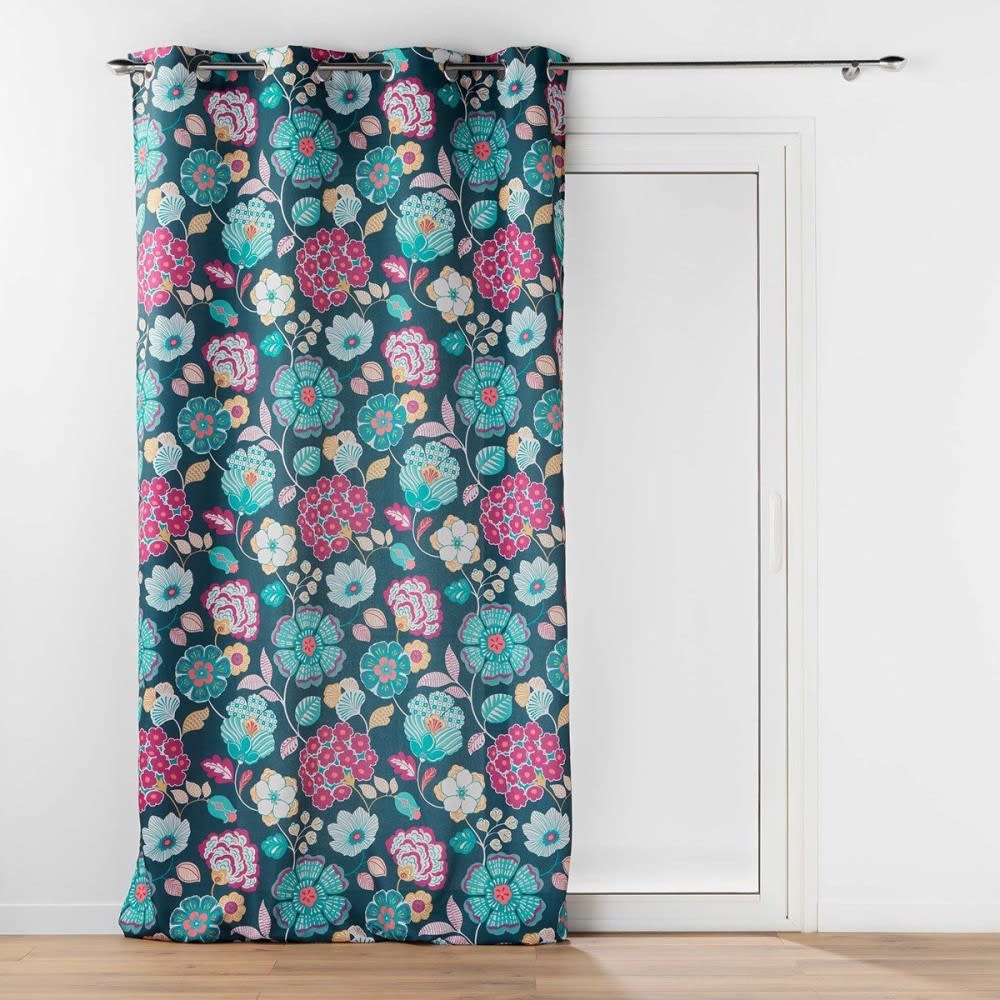 Rideau  polyester Bleu 140 X 260