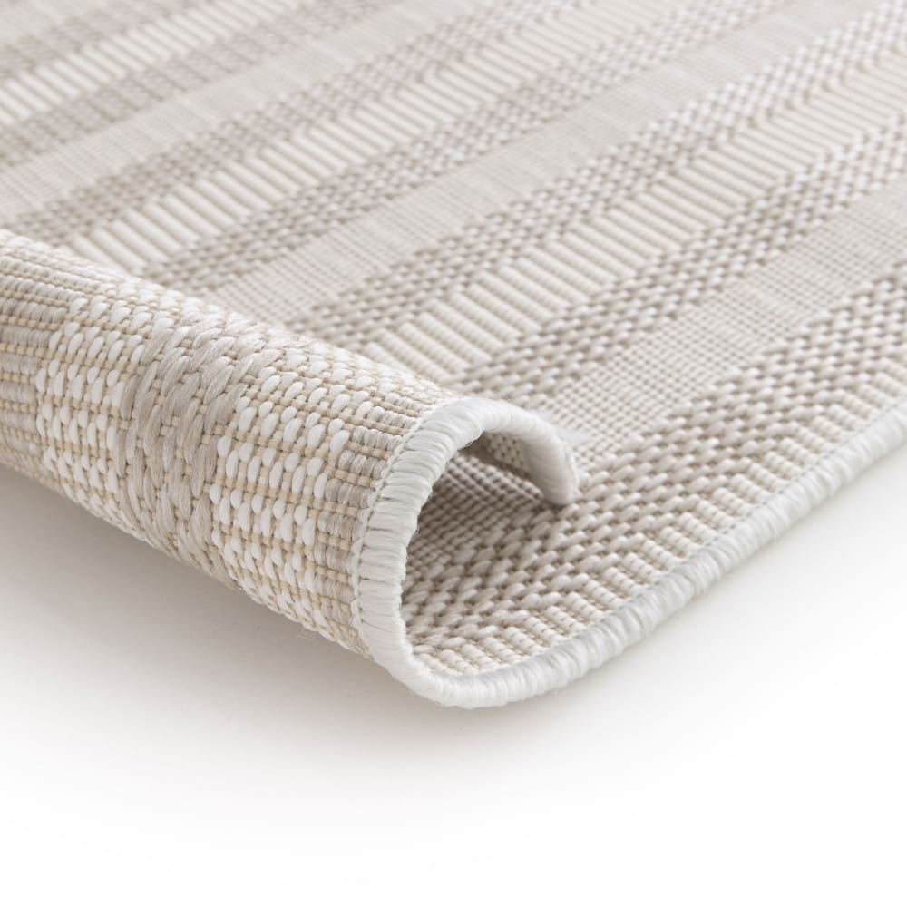 Tapis d’extérieur à motif géométrique - 160x230cm beige polyester — vue 4