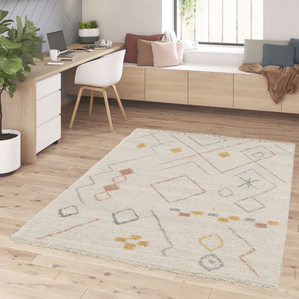 Tapis d’inspiration berbère - 160x230cm écru polypropylène — vue 3