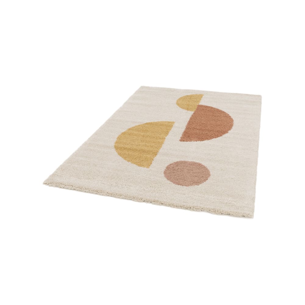 Tapis contemporain à motif géométrique - 160x230cm écru polypropylène — vue 4