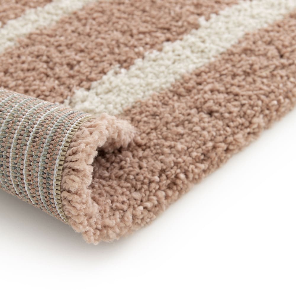 Tapis contemporain géométrique - 120x170cm vieux rose polypropylène — vue 4