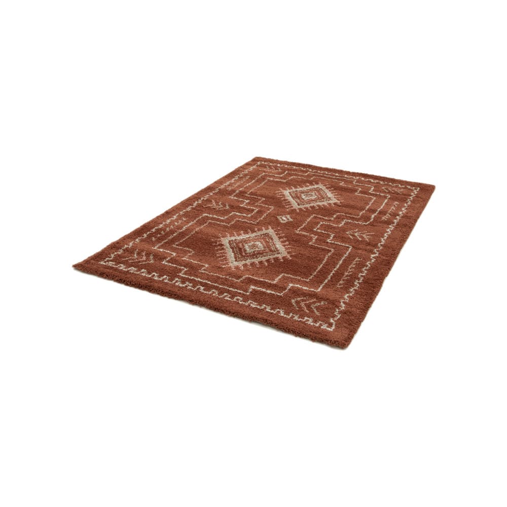 Tapis d’inspiration berbère - 160x230cm rouille polypropylène — vue 4