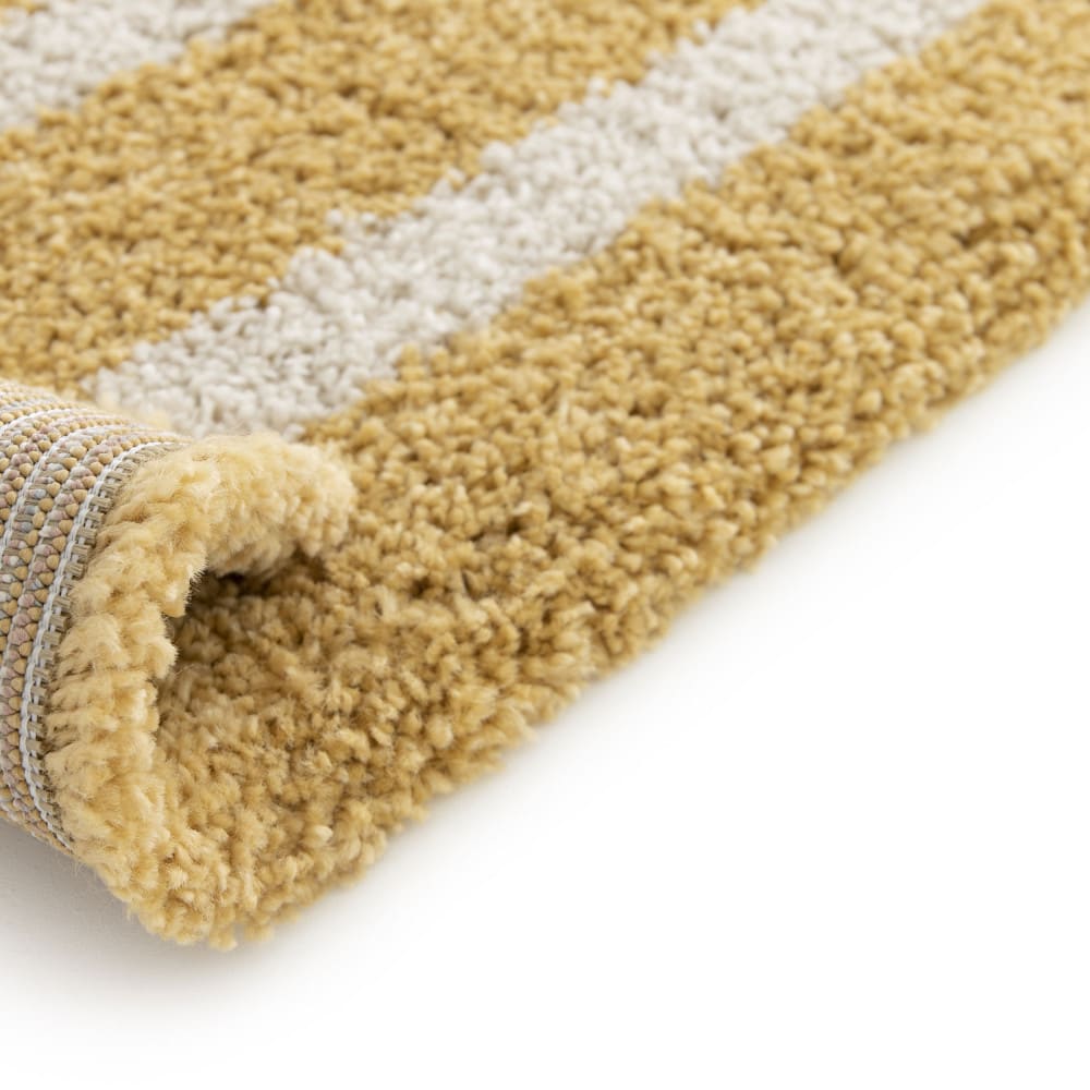 Tapis contemporain géométrique -120x170cm jaune moutarde polypropylène — vue 4