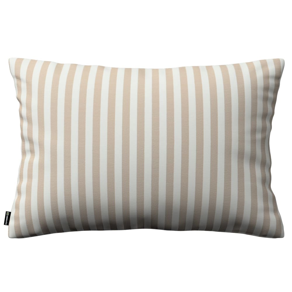 Dekoria Kissenhülle gestreift, braun und weiß, 60x40cm Beige Stoff