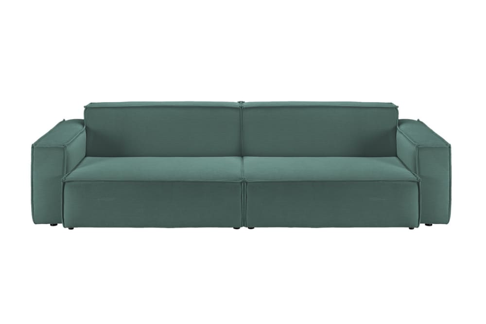 KAWOLA Sofa aus Feincord, grün - Pes - Polyester