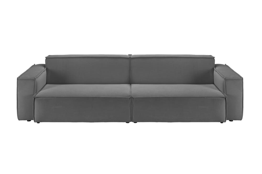 KAWOLA Sofa aus Feincord, anthrazit Grau Pes - Polyester