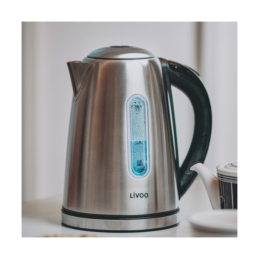 Bouilloire en acier inoxydable 1,7 l gris - Maisons du Monde