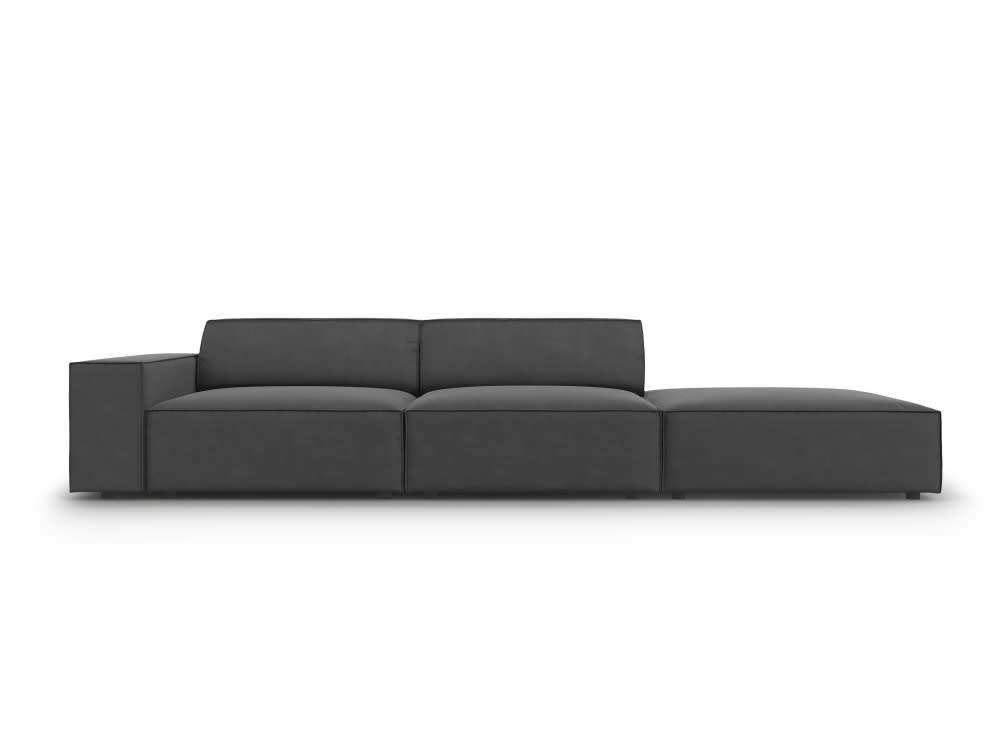 MICADONI HOME Canap&eacute; droit ""jodie"", 3 places, gris, velours MIC_3SOR_51_F1_JODIE6