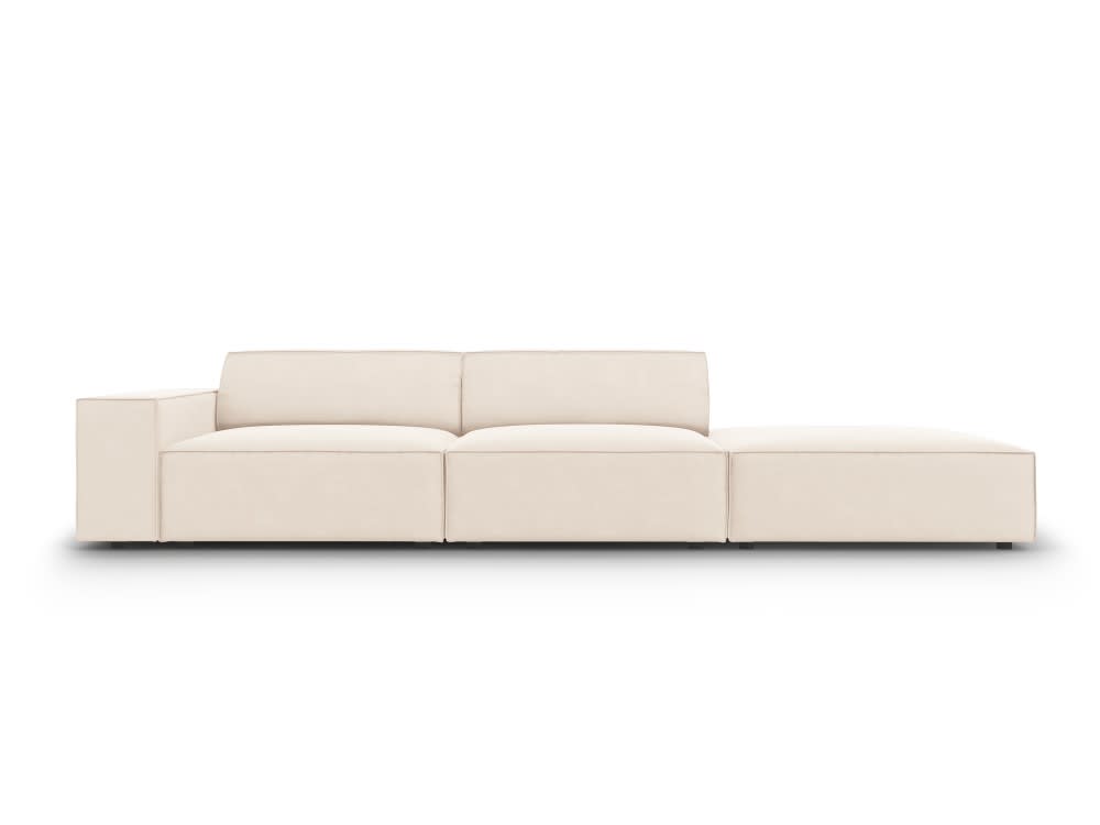 Canapé 3 places en velours - beige clair