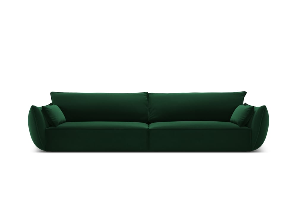 Micadoni Home 4-Sitzer Sofa aus Samt, flaschengrün - Samt