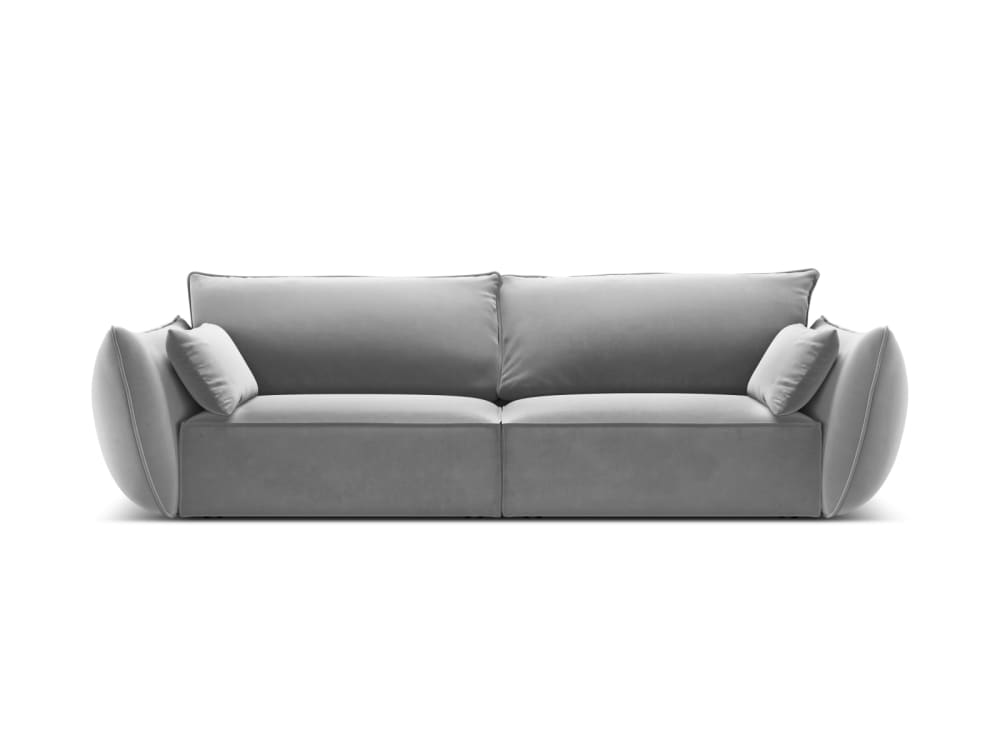 Canapé 3 places en tissu - velours gris