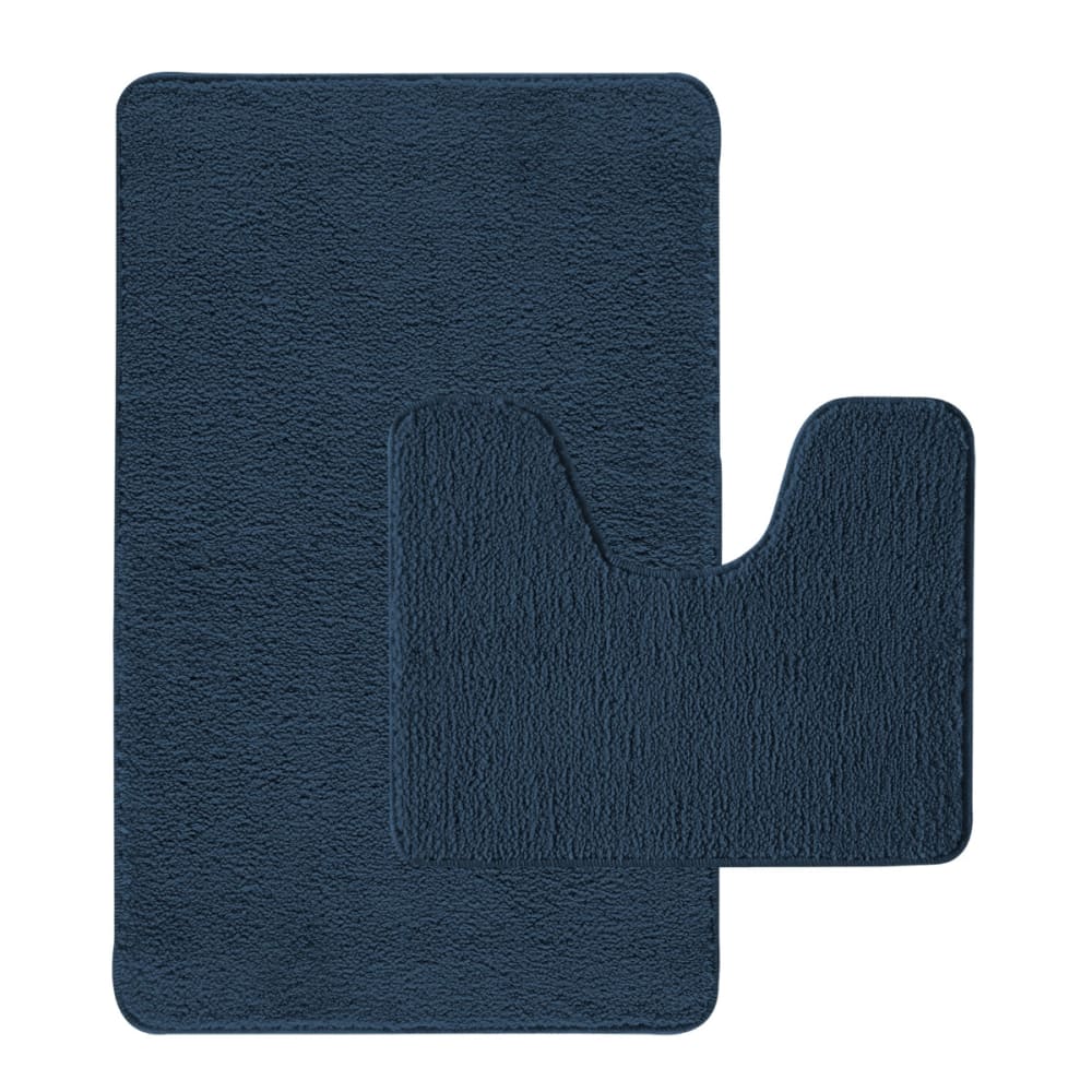 Lot de 2 tapis de bain polyester 50x80cm + contour 50x40cm 50x80cm