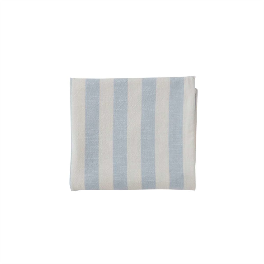 Nappe rayée bleu en - organique