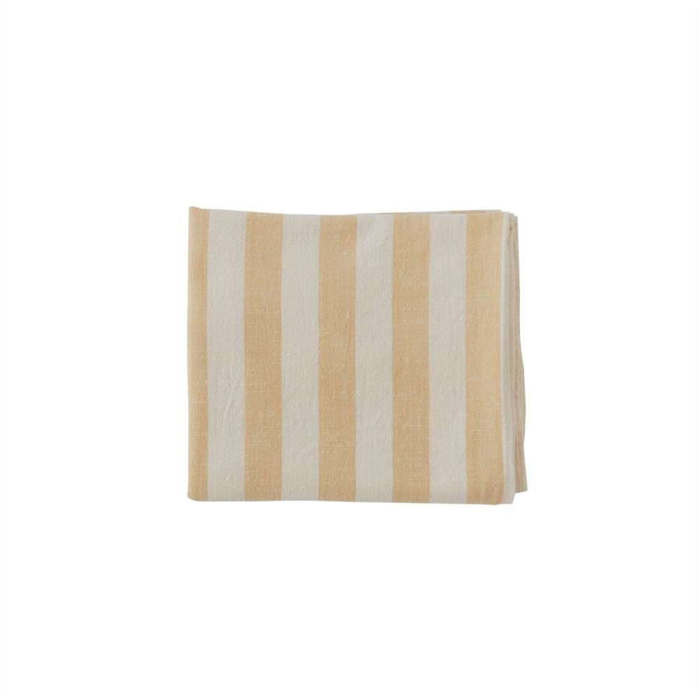 Nappe rayée jaune en