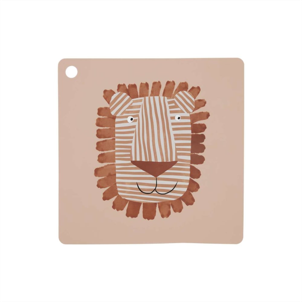 OYOY Living Design Set de table marron en silicone h0,15x38x38cm style contemporain - Silicone Poly Organo Siloxane