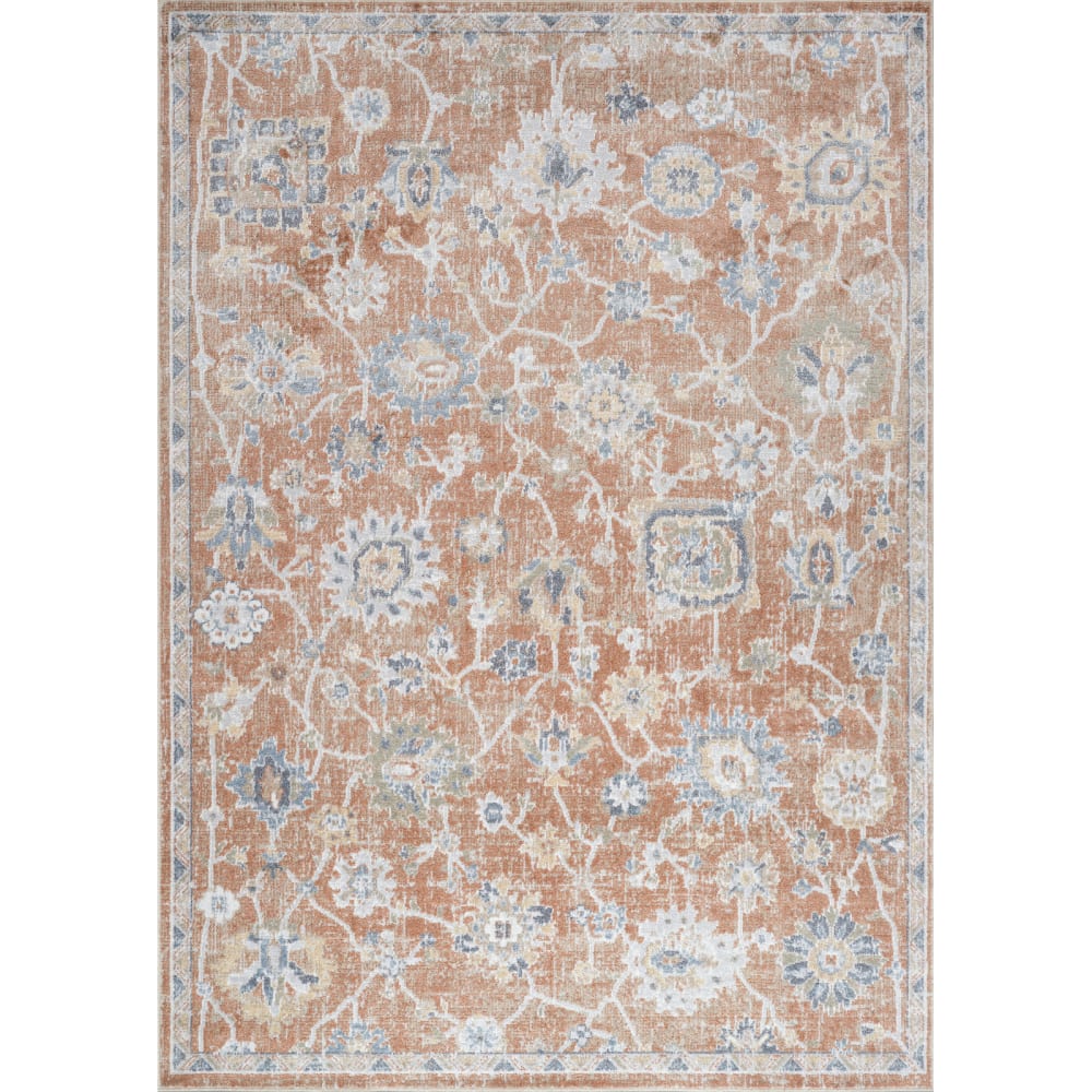 Tapis Vintage Lavable en Machine Terracotta 120x170
