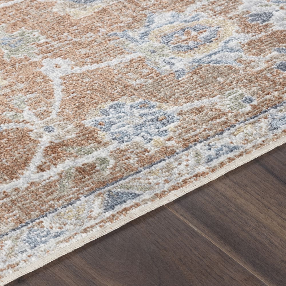 Tapis vintage lavable en machine terracotta 120x170 — vue 4