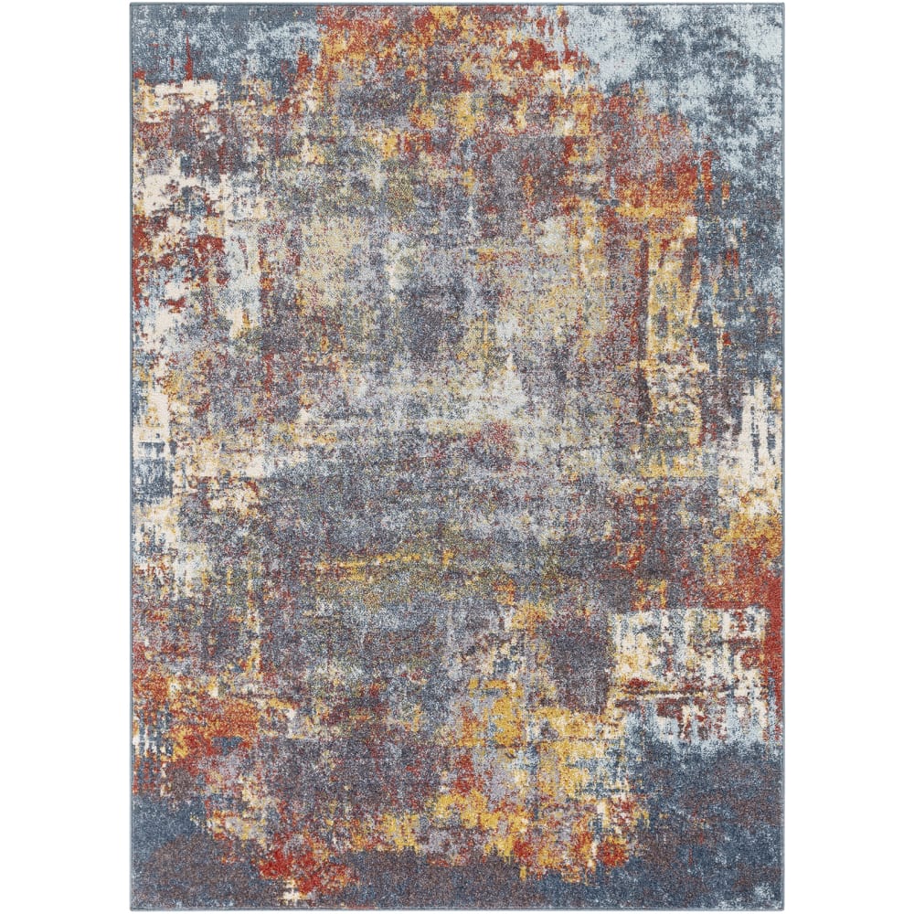 Tapis Abstrait Moderne Multicolore/Bleu 120x170