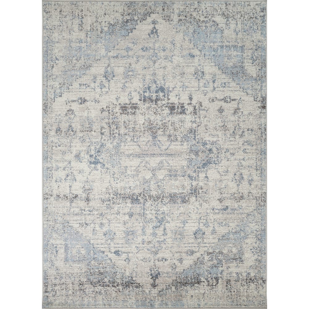 Tapis Vintage Oriental Ivoire/Bleu 120x170