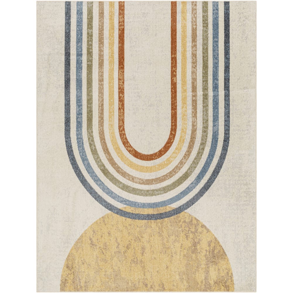 Skandinavischer Teppich Maschinenwaschbar Mehrfarbig/Beige