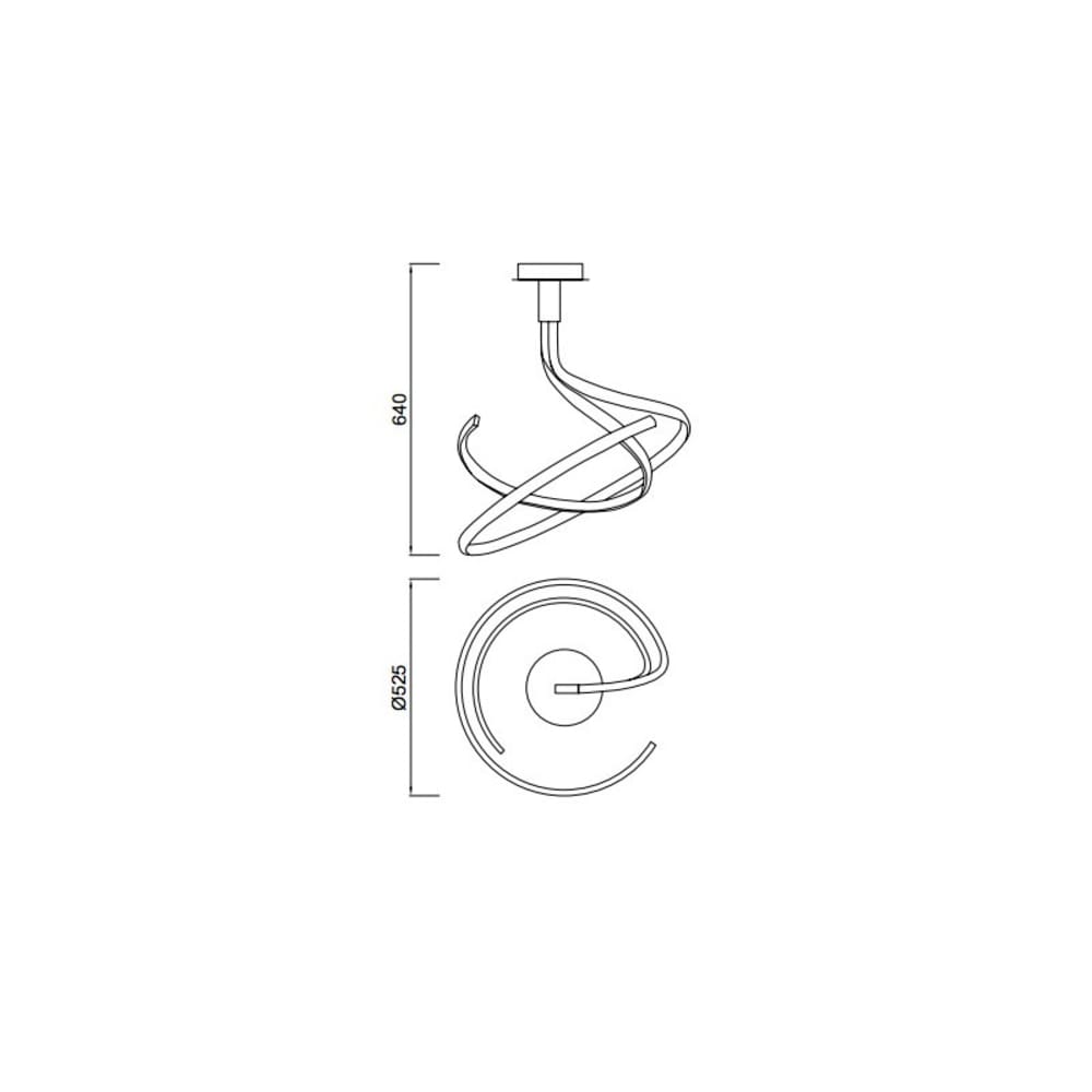 Plafonnier design en métal marron — vue 3