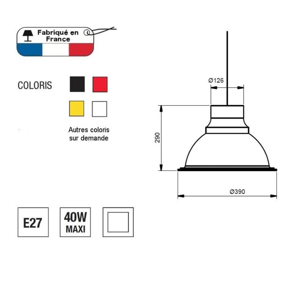 Suspension en métal jaune — vue 4