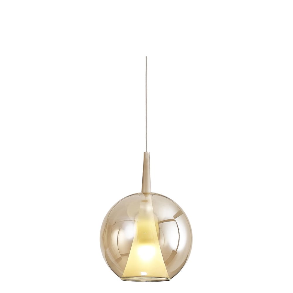 Suspension en verre bronze