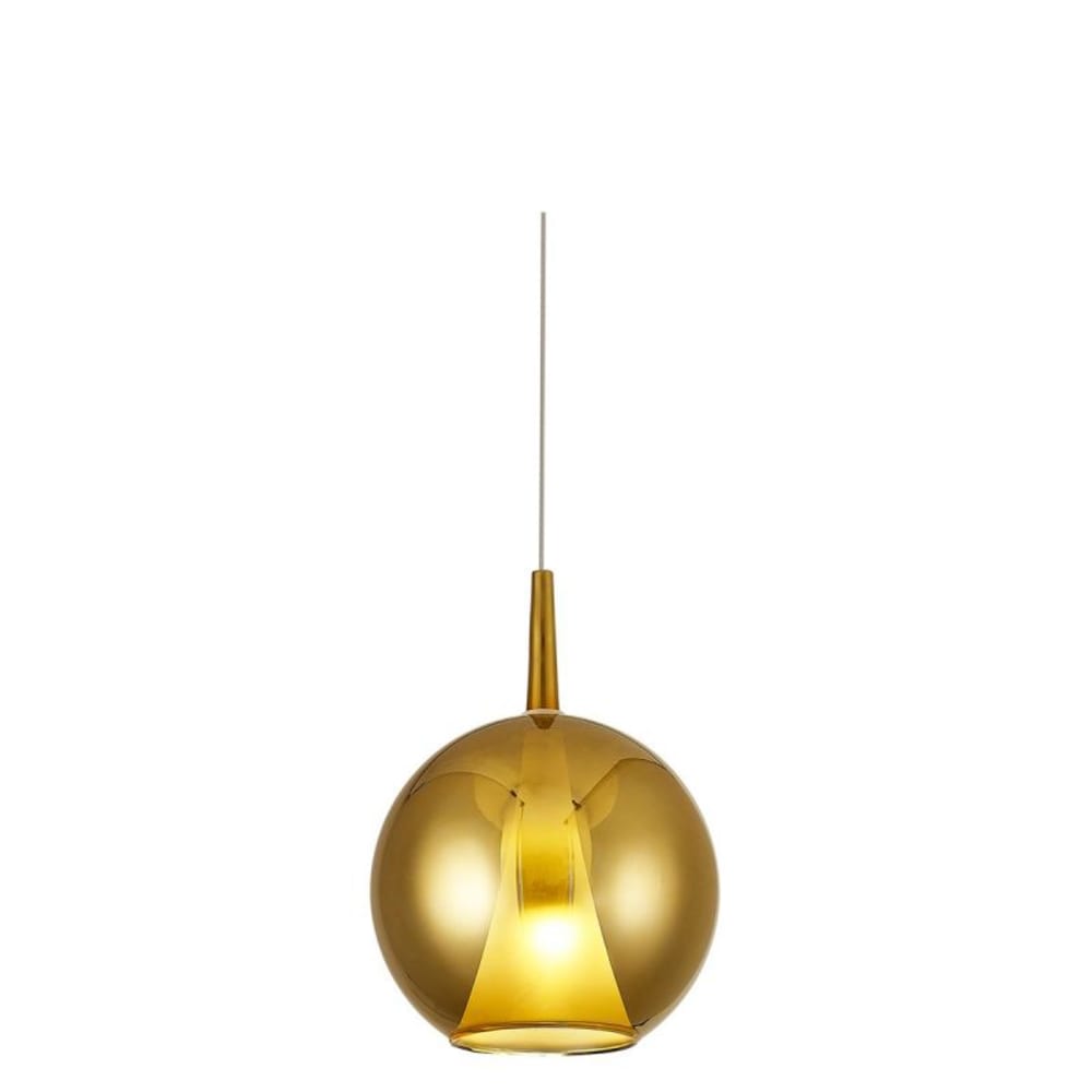 Suspension en verre doré — vue 4