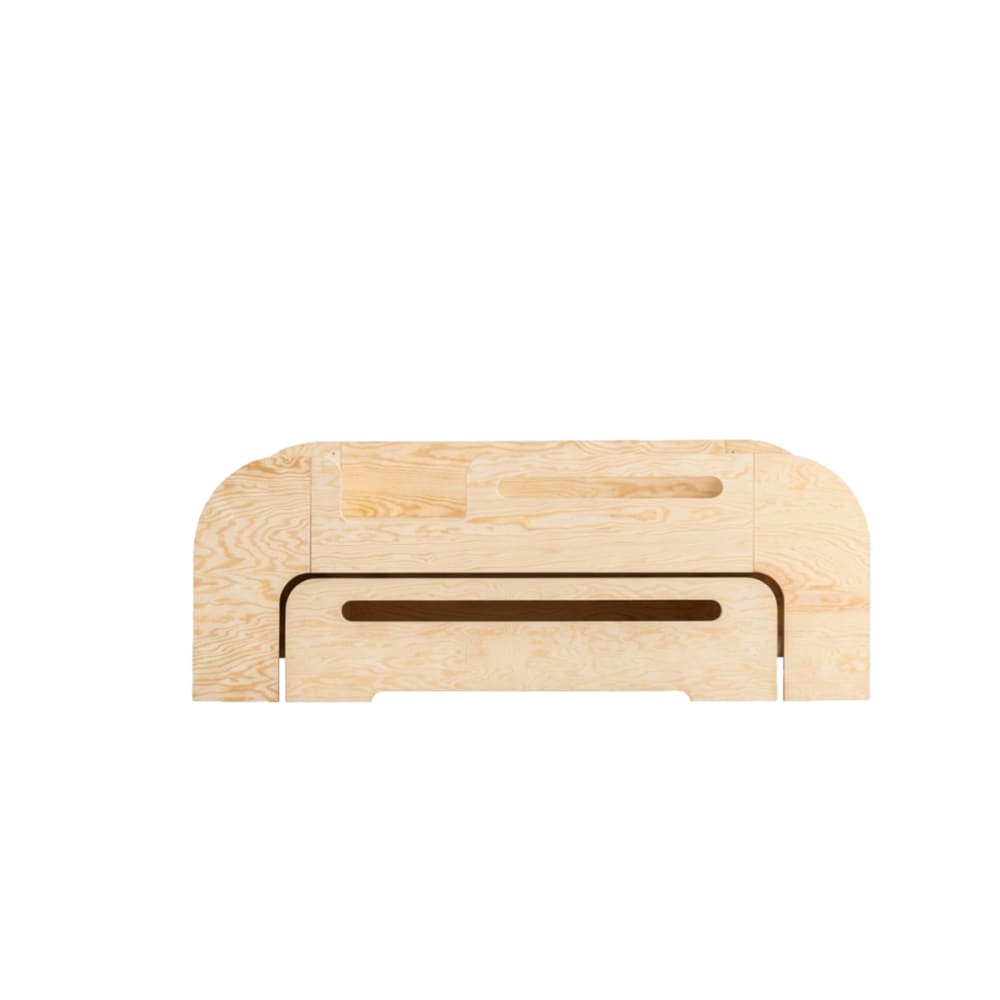 Adeko Kids Kinderbett AIKO Kiefern-Sperrholz 90x200 Beige Baby